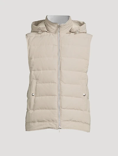 Linen-Blend Down Vest