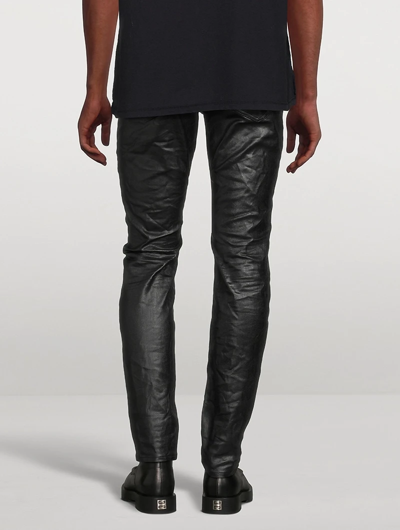 Patent Film Slim-Fit Pants