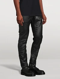 Patent Film Slim-Fit Pants