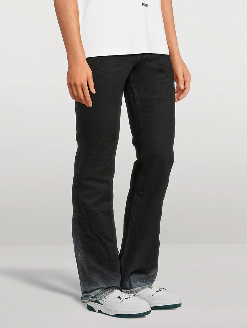 Dirty Coated Flared Jeans