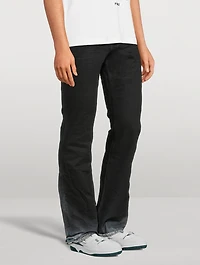 Dirty Coated Flared Jeans
