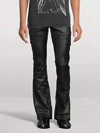 Patent Film Cargo Jeans
