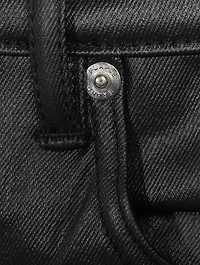 Patent Film Cargo Jeans