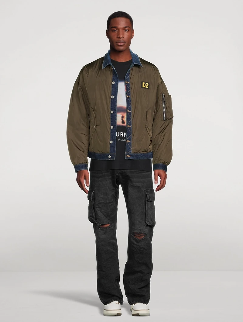 Relaxed Straight-Leg Cargo Jeans