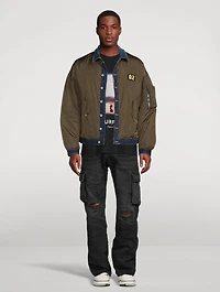 Relaxed Straight-Leg Cargo Jeans