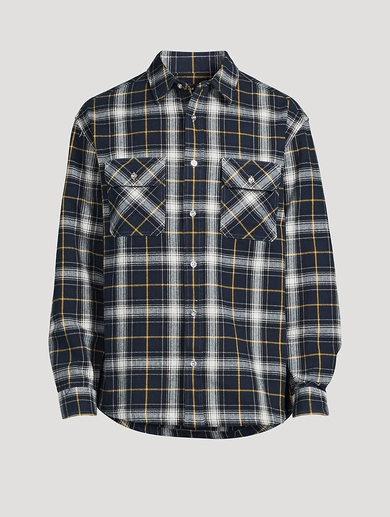 Cotton Flannel Plaid Shirt