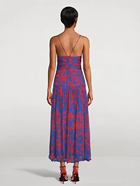 Flore Ruched Midi Dress Print