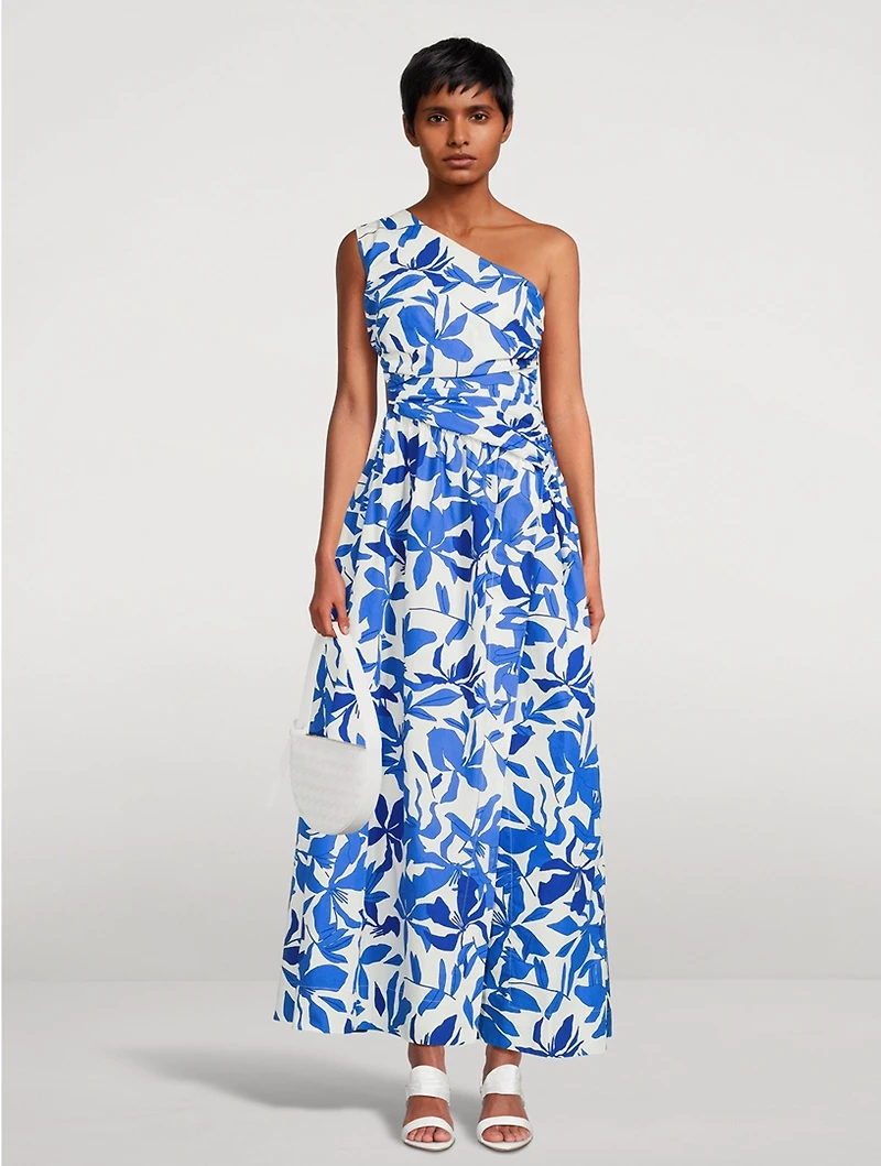 Bleue Asymmetrical Cut-Out Maxi Dress