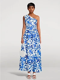 Bleue Asymmetrical Cut-Out Maxi Dress