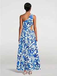 Bleue Asymmetrical Cut-Out Maxi Dress