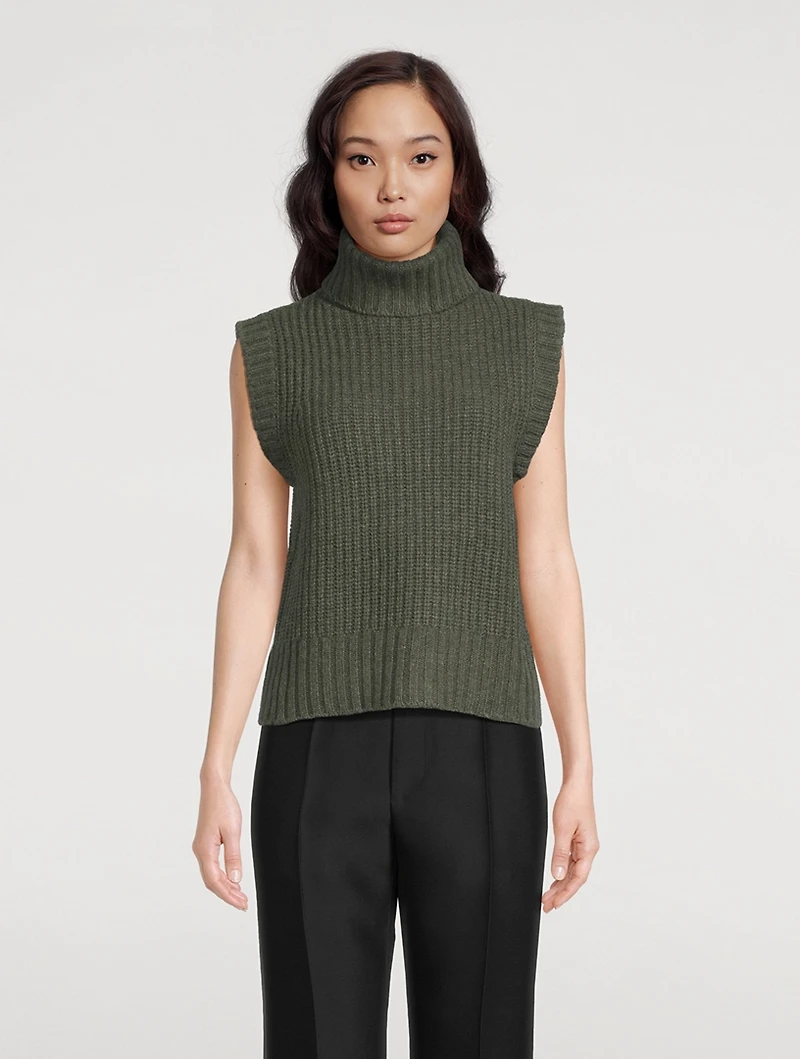 Campaign For Wool Lucia Sleeveless Turtleneck Sweater