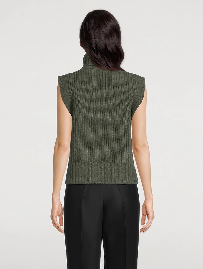 Campaign For Wool Lucia Sleeveless Turtleneck Sweater