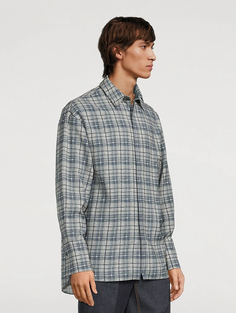 Wool Shirt Check Print