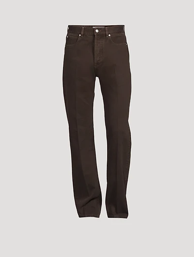 Overdyed Cotton Straight-Leg Jeans