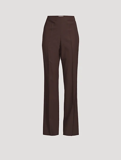 Wool Straight-Leg Trousers