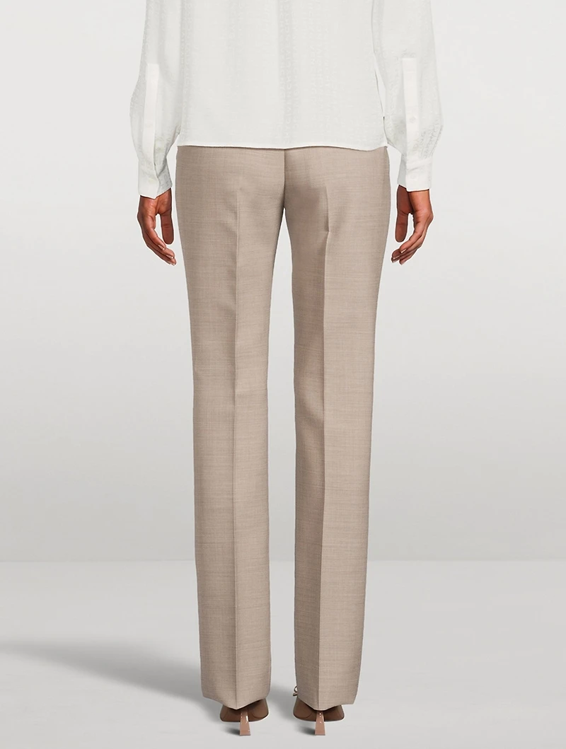 Straight-Leg Wool Trousers