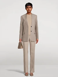 Straight-Leg Wool Trousers