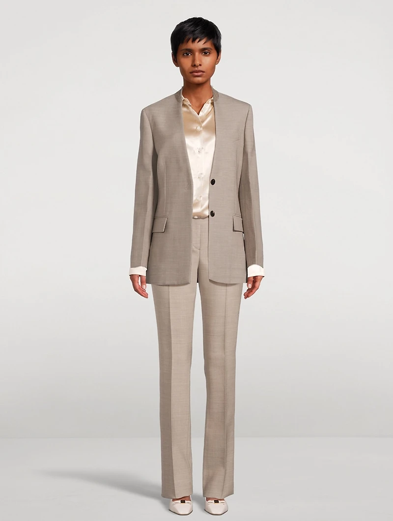 Single-Breasted Wool Blazer