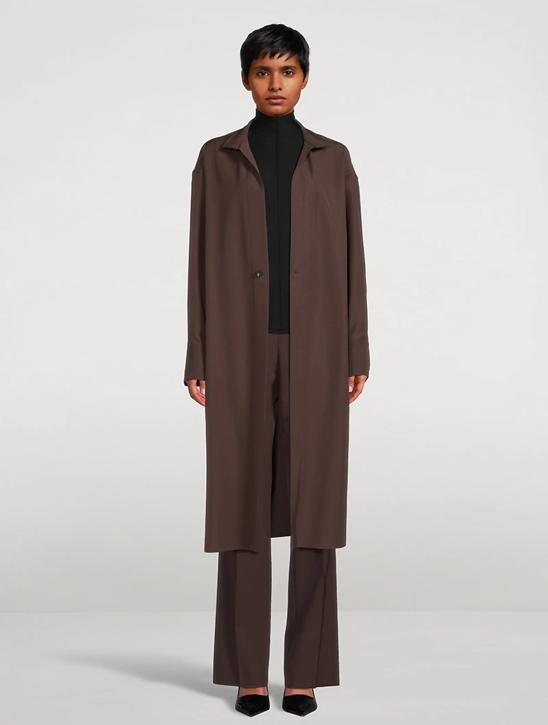 Wool Long Shirt Dress