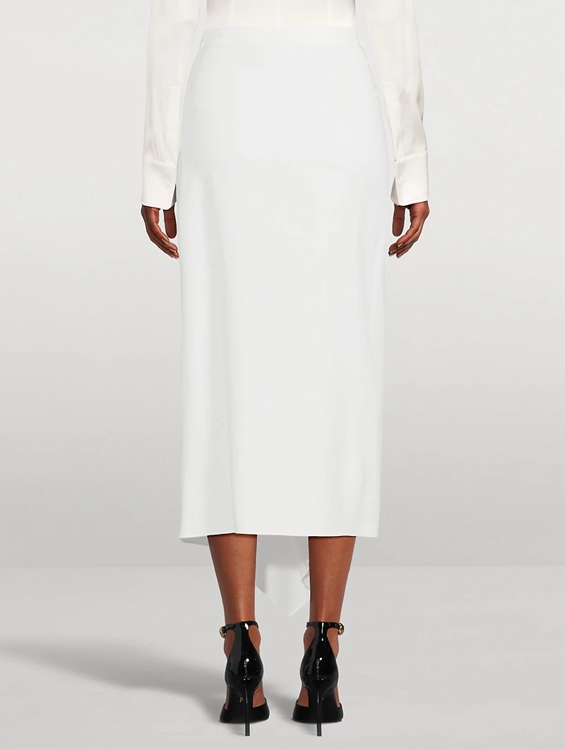 Asymmetric Skirt Persimmon Print