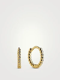Mini Continuous Beaded Huggie Earrings
