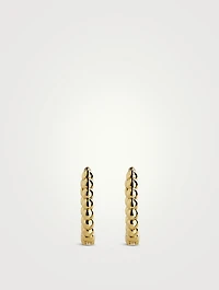 Mini Continuous Beaded Huggie Earrings