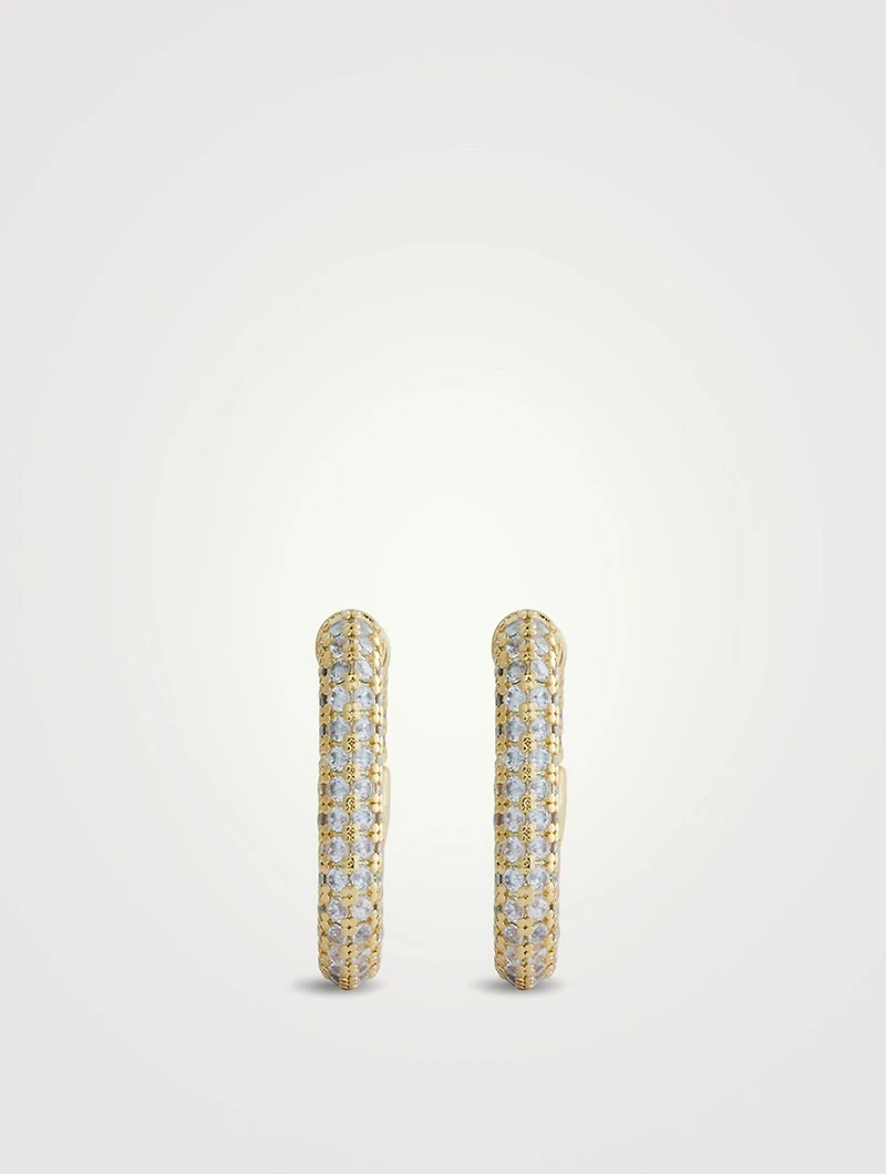 Xl Pavé Chain Link Hoop Earrings