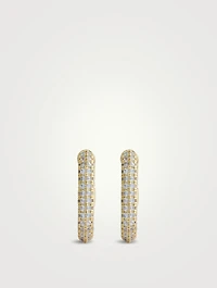 Xl Pavé Chain Link Hoop Earrings