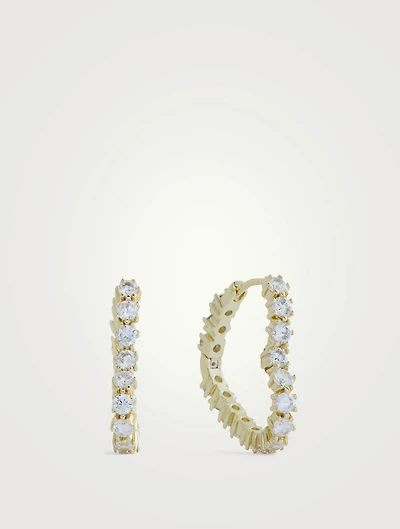 Diamond Heart Bijoux Hoop Earrings