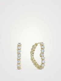 Diamond Heart Bijoux Hoop Earrings