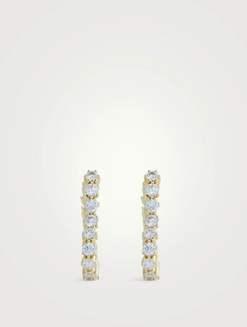 Diamond Heart Bijoux Hoop Earrings