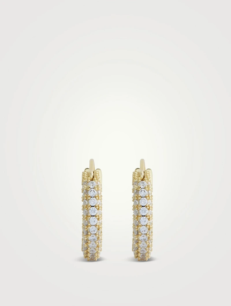 Amalfi Pavé Huggie Hoop Earrings