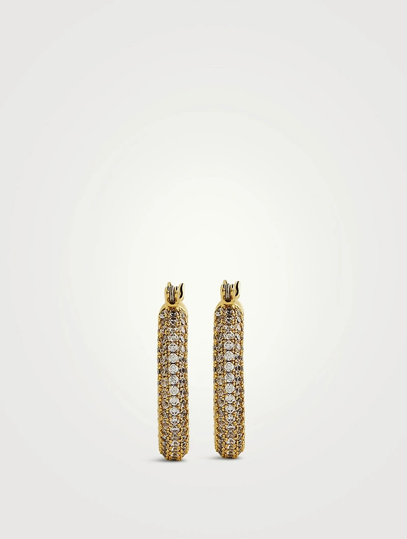Pavé Baby Amalfi Hoop Earrings