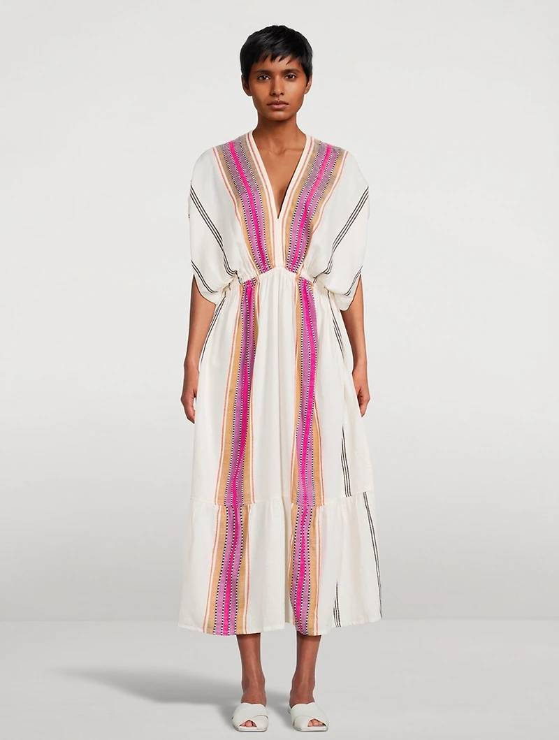 Leila Plunge Midi Dress