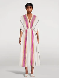 Leila Plunge Midi Dress