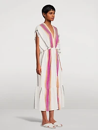 Leila Plunge Midi Dress