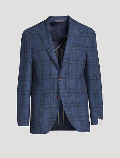 Denver Wool And Cashmere Windowpane Jacket