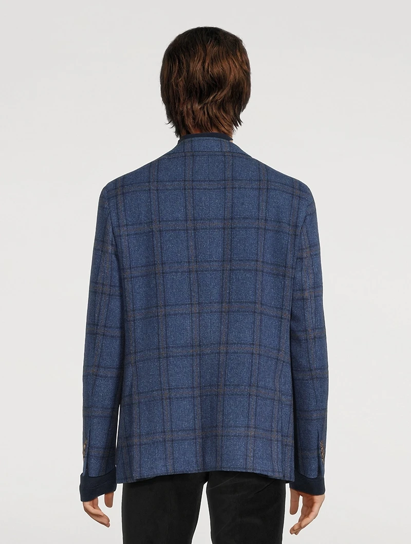 Denver Wool And Cashmere Windowpane Jacket