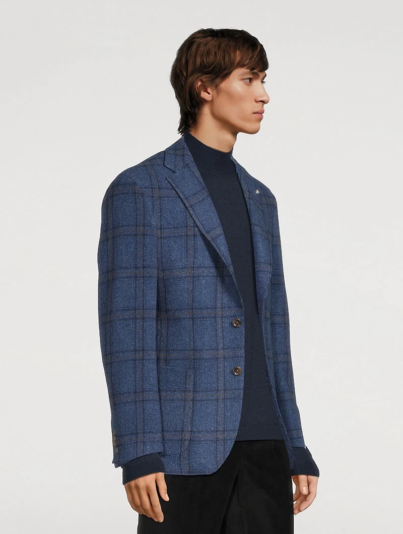 Denver Wool And Cashmere Windowpane Jacket