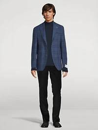 Denver Wool And Cashmere Windowpane Jacket