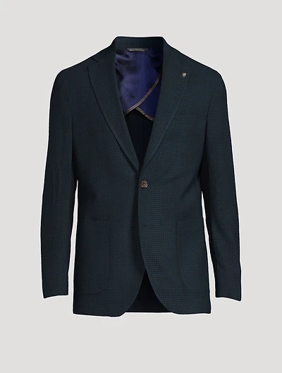 Hampton Textured Stretch Wool Jacket