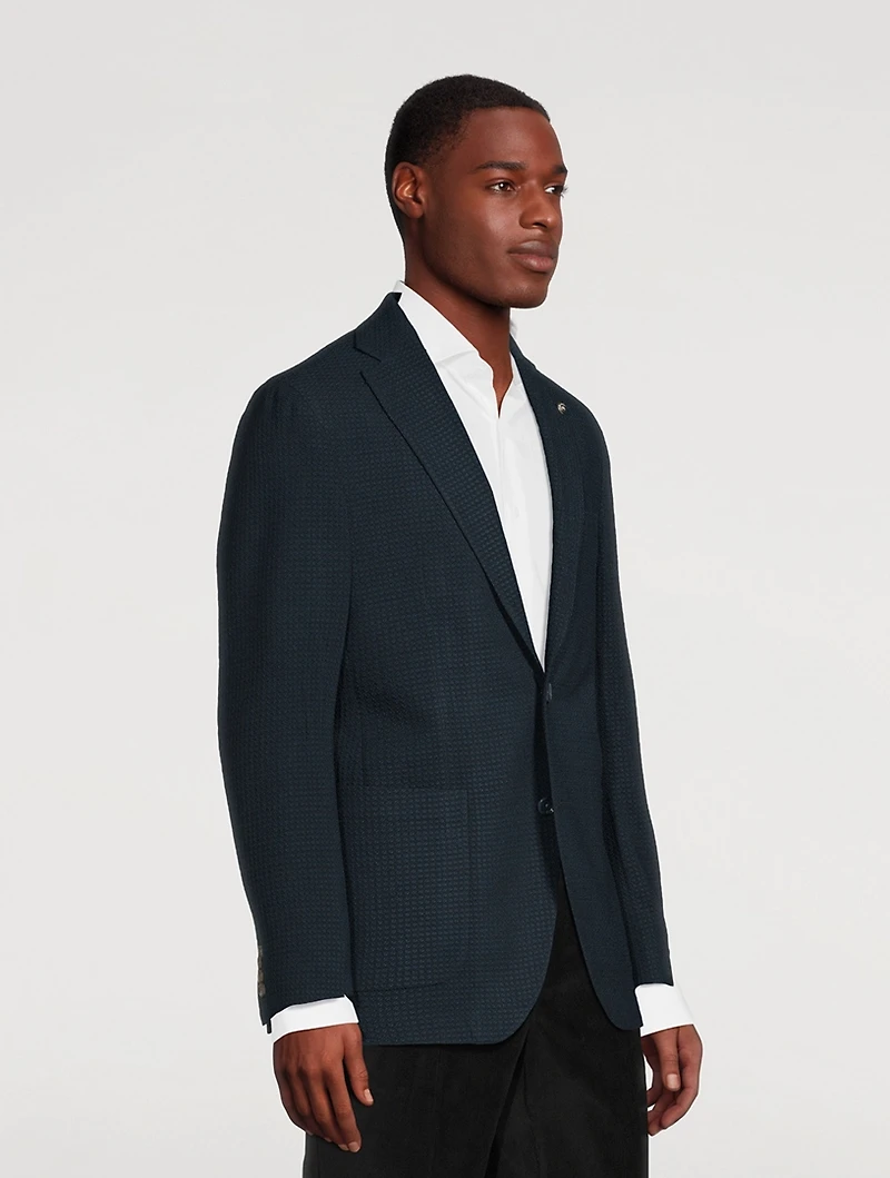 Hampton Textured Stretch Wool Jacket