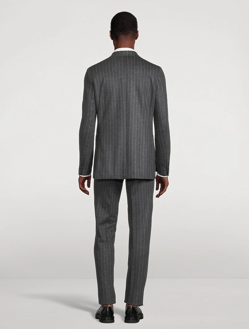 Hartford Wool Two-Piece Suit Striped Print