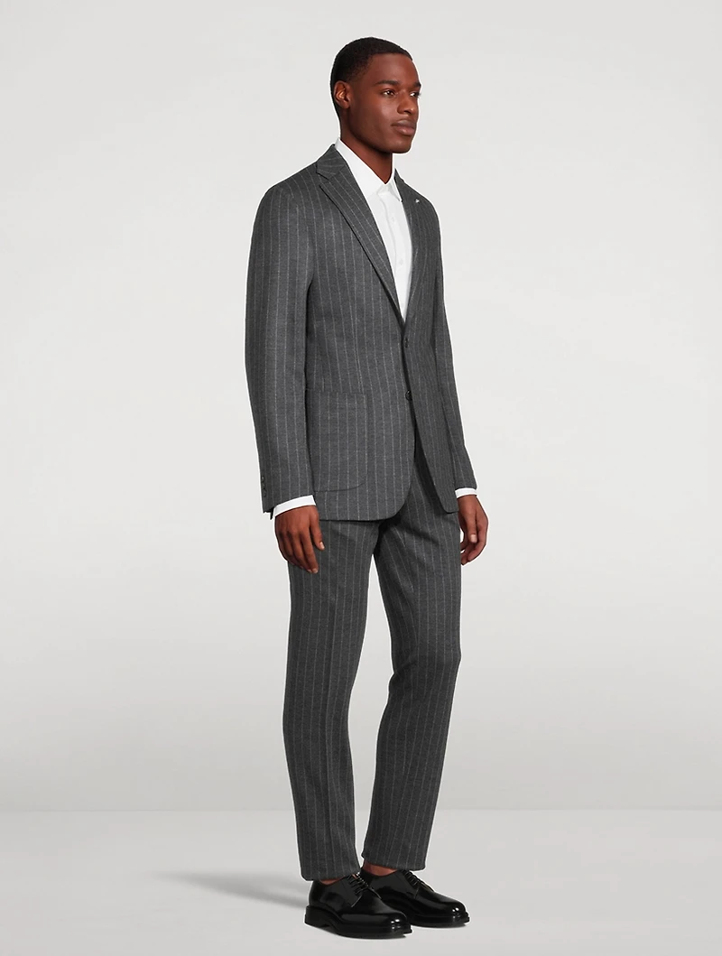 Hartford Wool Two-Piece Suit Striped Print