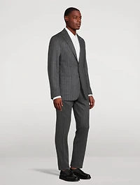 Hartford Wool Two-Piece Suit Striped Print