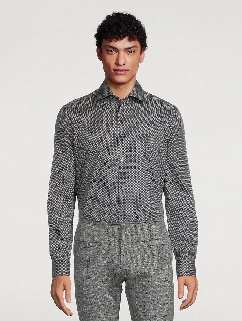Alfonzo Cotton Shirt Geometric Print