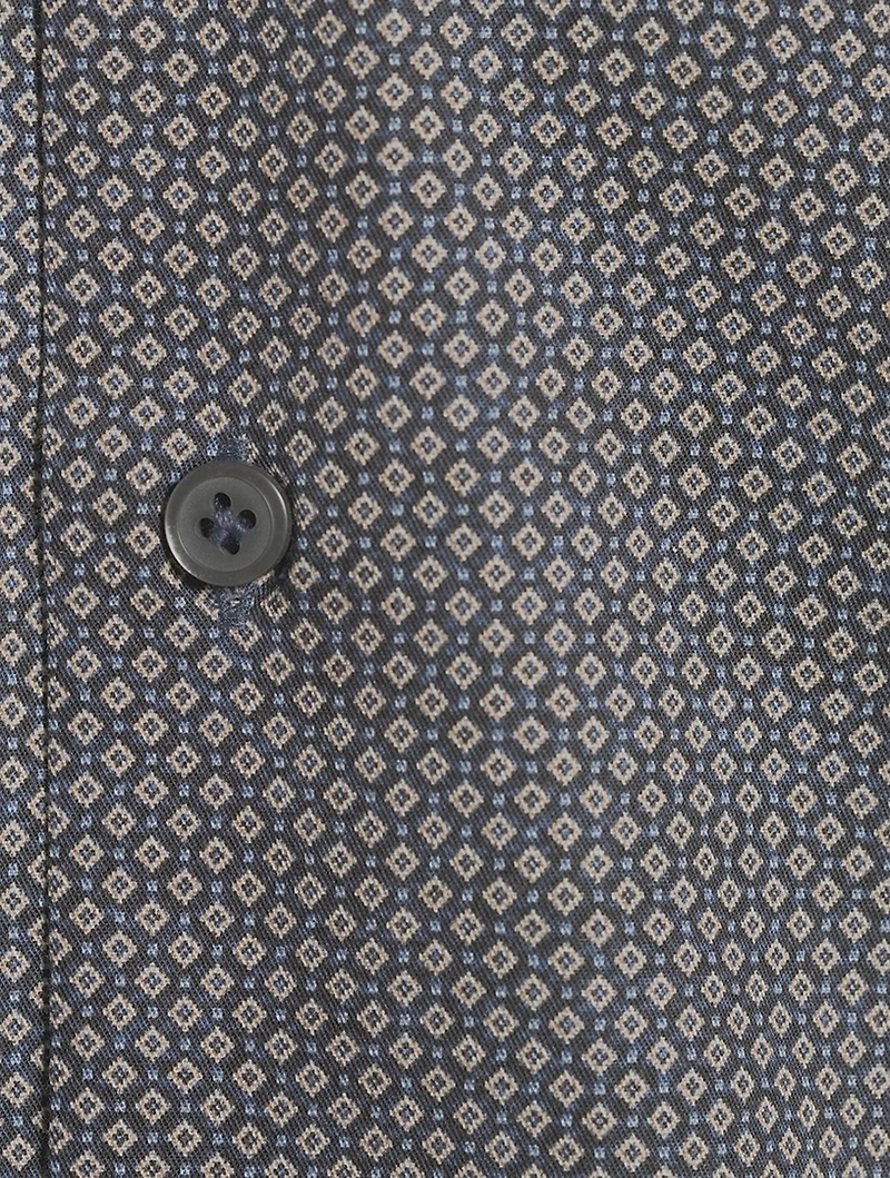 Alfonzo Cotton Shirt Geometric Print