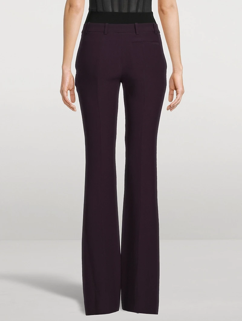 Crepe Bootcut Trousers