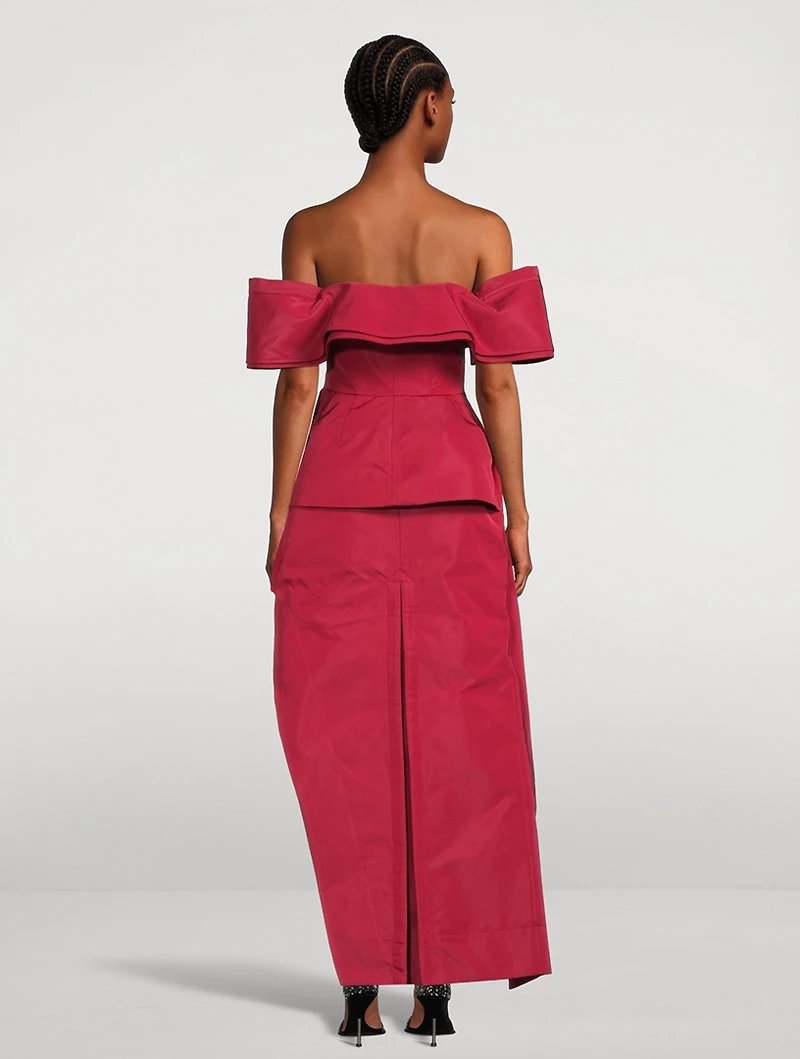 Deconstructed Faille Trench Dress