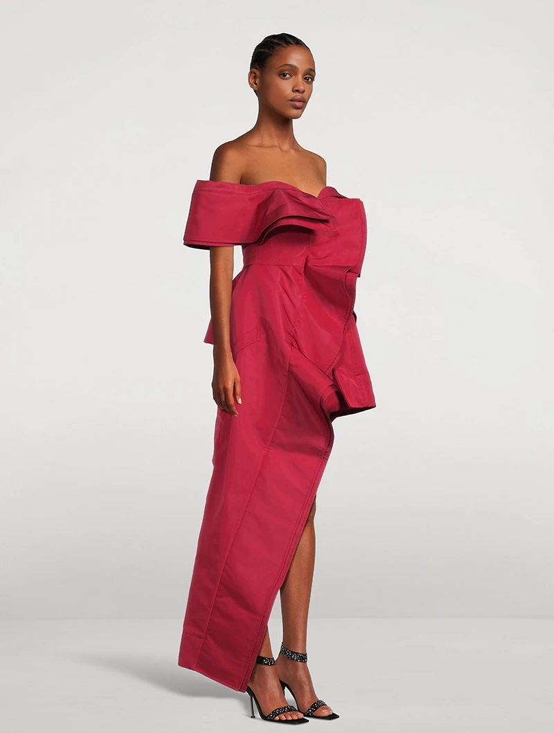 Deconstructed Faille Trench Dress